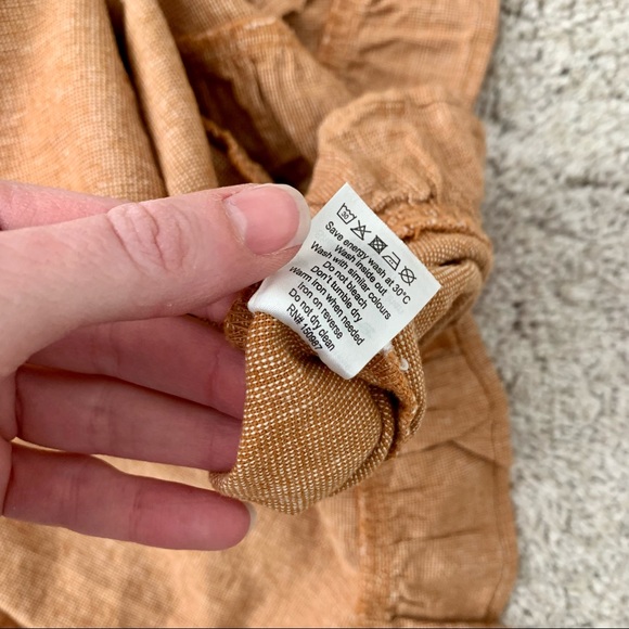 Rylee + Cru Oceanside Orange Linen Blend Skirt - Picture 8 of 8